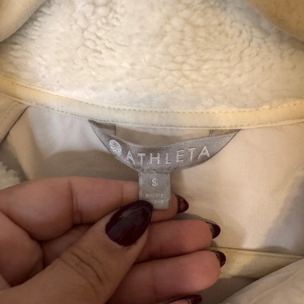 ATHLETA Womens Range Sherpa Zip Pocket Coat SZ‎ S